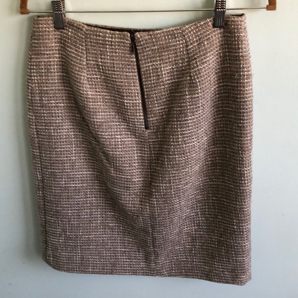 Dalia Collection Tan/Gray/White Tweed Skirt - Picture 5 of 5